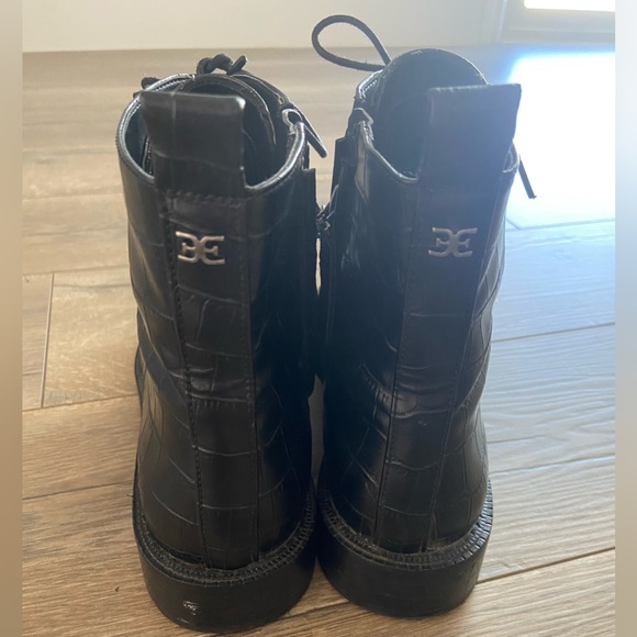 Sam Edelman Moto Boots, snakeskin embossed. Size 10 - Picture 3 of 5